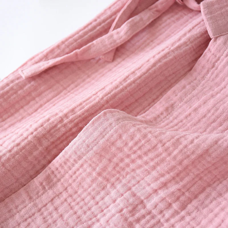 2025 japanisches Kimono-Set, 100 % Baumwolle, Pyjama, zweiteilig, Paar, Yukata, lockerer Herren- und Damen-Schweißdampfanzug, Heimservice-Set.