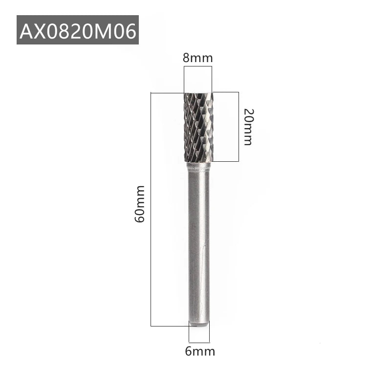 Versery AX Typ Kopf Hartmetall Legierung Dreh Datei Bohrer Fräsen Carving Bit Punkt Grat Stabschleifer Schleif Werkzeuge