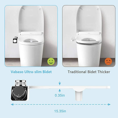 Bidet-Toilettensitzaufsatz, nicht elektrisch, selbstreinigend, Doppeldüsen, zum Waschen heiß, kalt, Mixer, Wasser, Damen-Badezimmer-Zubehör, Sprühgerät