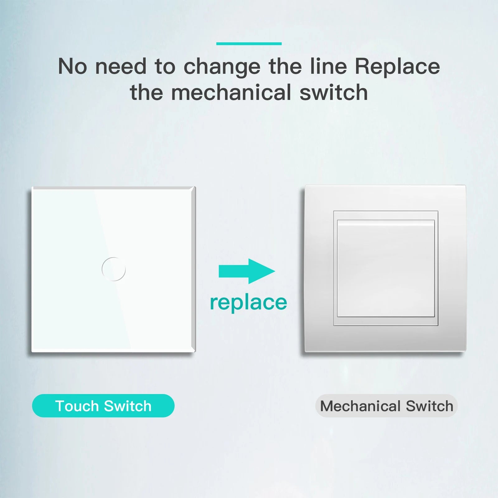 BSEED 1/2/3Gang Touch Licht Schalter Glas Panel 2Way Wand Schalter Led Ändern Schalter Blaue Hintergrundbeleuchtung EU Steckdosen USBC Port.