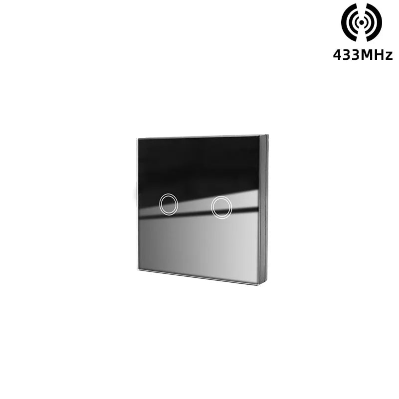 433 MHz intelligenter Lichtschalter Rf Wireless Touch Wandschalter mit Fernbedienung gehärtetes Glas Panel Schalter für Zuhause LED LAMPE 220 V