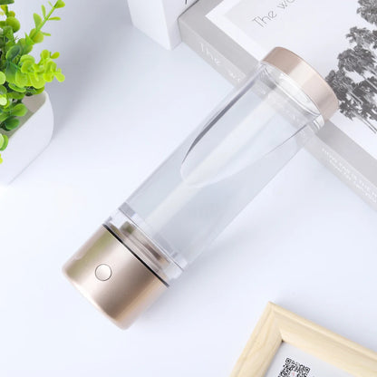 Portable 5000PPB Nano High Rich Hydrogen Water Generator Bottle ORP Alkaline Electrolysis Ionizer Anti-Aging Can Breathe Pure H2.