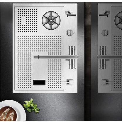 ASRAS Island Hidden kitchen Sink 304 Stainless Steel 4mm Thickness Handmade Brushed Sink High Pressure Cup Washer kitchen Sinks