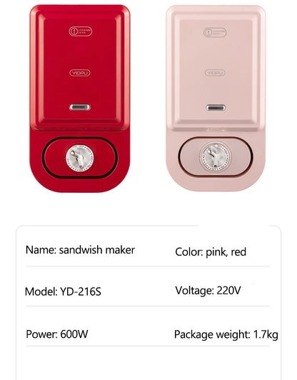 220V Electric Sandwich Maker Timed Waffle Maker Toaster Baking Multifunction Breakfast Machine takoyaki Pancake Sandwichera 600W