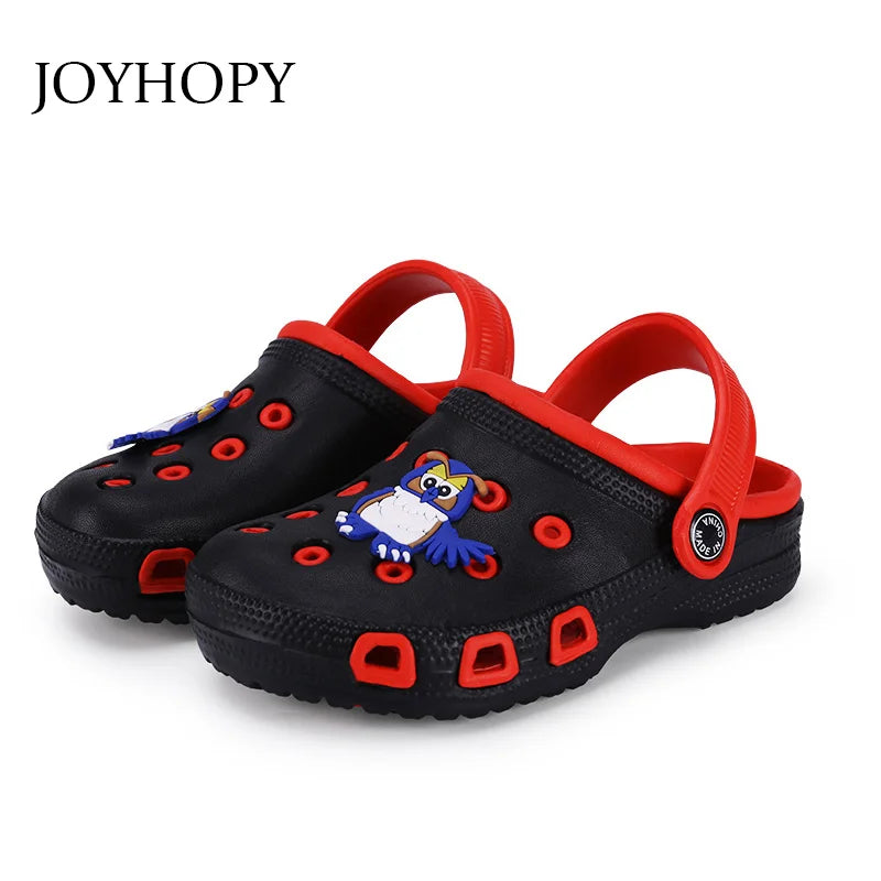 EUR24-35 Children Mules Clogs Kids Summer Garden Cute Cartoons Shoes Girl Boy Beach Shoes Candy Color Hole Baby Shoes Sandals.