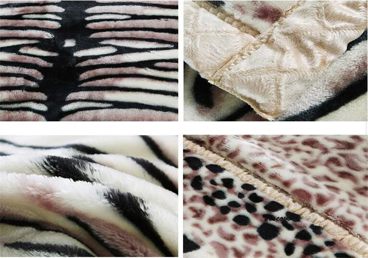 VESCOVO Queen Size Flannel Fleece Throw Blanket Soft Cashmere Blanket King Size Warm Quilt Bedspread 220*240.