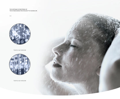 Thermostatic Mixers Bathroom Shower Faucet Set Led Rain Waterfall Bathtub Shower System Remote Control Colors Ceiling Mounted