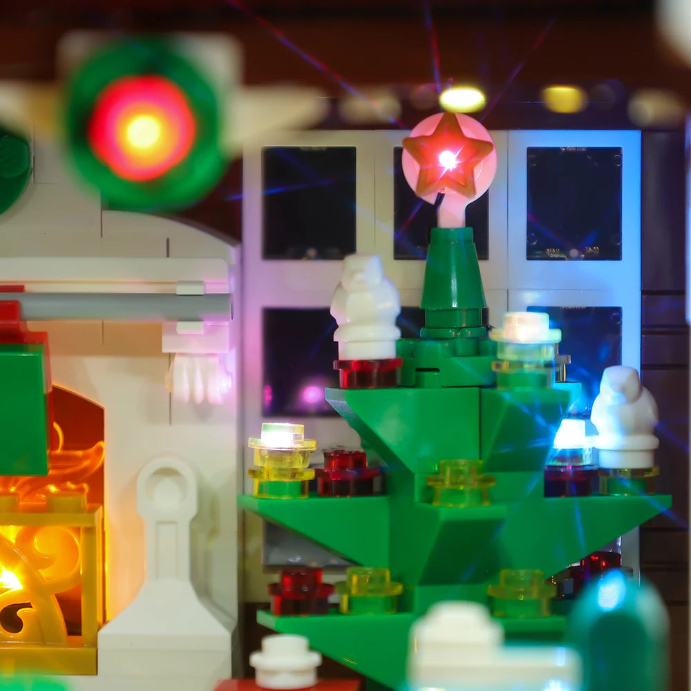 LED Light Kit For Christmas Gift 21330 Home Alone House Street View Building Blocks Bricks  Toy Lamp Set No Model RC Version