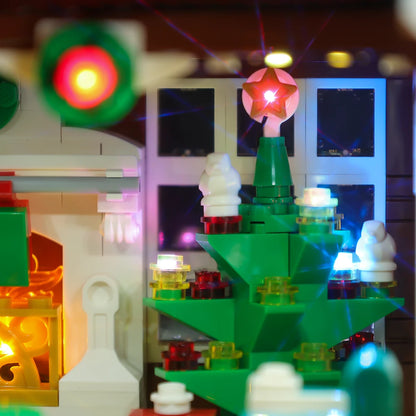 LED Light Kit For Christmas Gift 21330 Home Alone House Street View Building Blocks Bricks  Toy Lamp Set No Model RC Version