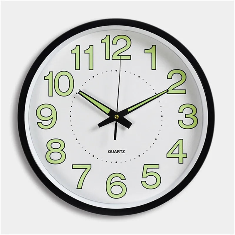 30cm Minimalistischen Wanduhr Moderne Design Glowing in the Dark Baby Zimmer Hängen Uhr Uhren Klok Nacht Wohnzimmer wohnkultur