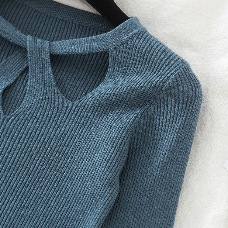 2025 Fashion Hollow Out Women Sweaters Autumn Winter Tops Slim Women Pullover Knitted Sweater Basic Solid Jumper Soft Warm Pull.