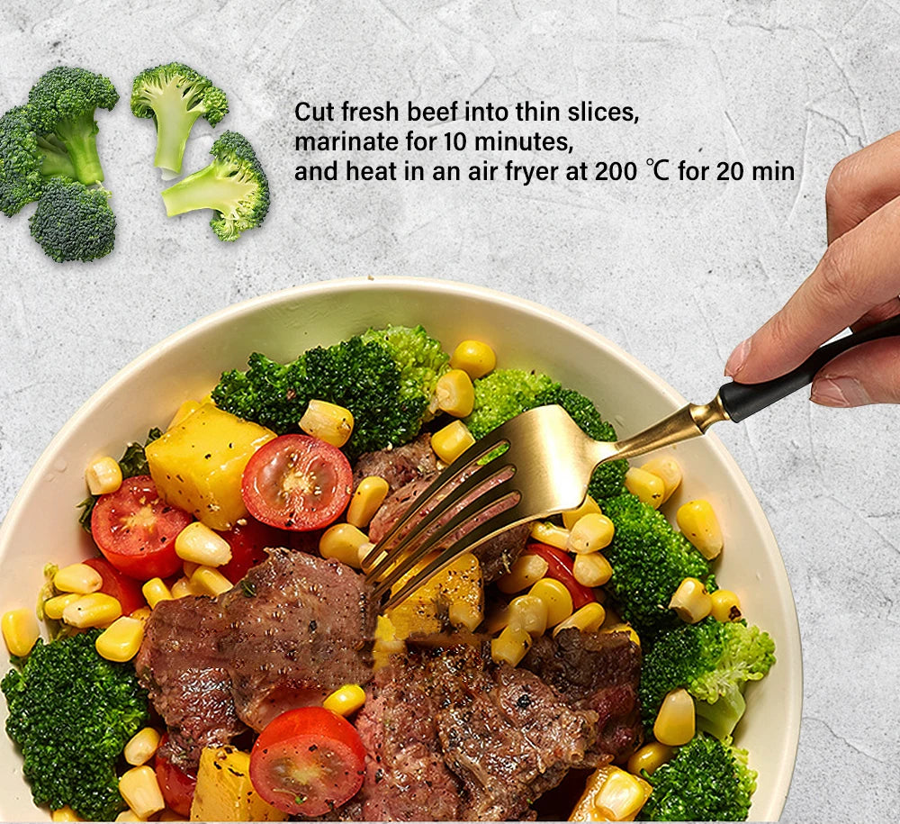 BioloMix Multifunctional 7L Air Fryer without oil electric oven, Dehydrator, Convection Oven, Touch Screen Presets Fry, Roast.