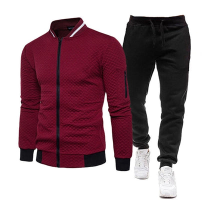 Spring Autumn 2020 Men's Sweat Suit Set Tracksuit Men Outfit Full Sleeve Tops with Hood Outdoor Sport Wear Men's Hooded Suit
