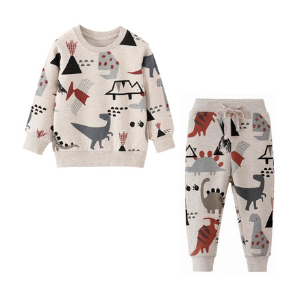 Little maven Spring Suit for Boys Clothing Sets Animal Elephant Boys Boutique Outfits 4Years Kids Clothes Cotton Sweatshirt Pant.