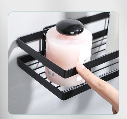 Tuqiu Bad Regal Bad Lagerung Halter SUS 304 Bad Dusche Regal Schwarz Bad Shampoo Halter Korb Halter Ecke regal