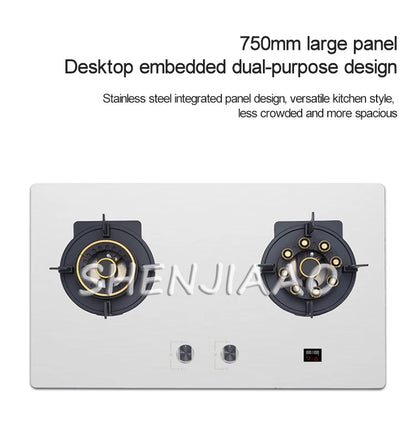 Household Double Stove Liquefied Gas Stove Embedded Kitchen Household Gas Stove Environmental Protection And Energy Saving.