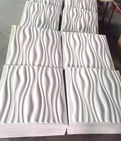 30x30cm Waves 3D Wall Panel wave Diamond Design Non self-adhesive plastic tile 3D wall sticker living room Bathroom wall paper