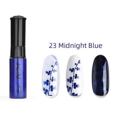 KADS Nail Art Stamping Polish Black White Gold Silver Green Printing Varnish DIY Design for Stamping Plate Color Nails Lacquer.