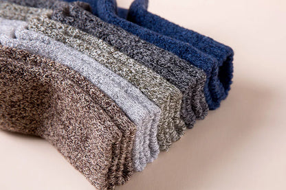 Winter Men's Merino Wool Socks Super Thick Warm High Quality Harajuku Retro Snow Casual Antifreeze Cashmere Socks Men 3 Pair.