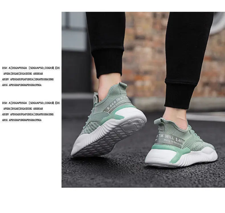 Lace-up Fashion Sneakers Men's Sports Shoes Comfortable Breathable Men Running Shoes Hot Sale Autumn Non-slip Training Shoes.