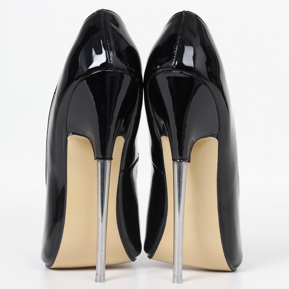 JIALUOWEI 7 Inch High Heel Peep Toe Stiletto Pumps Sizes 36-46.