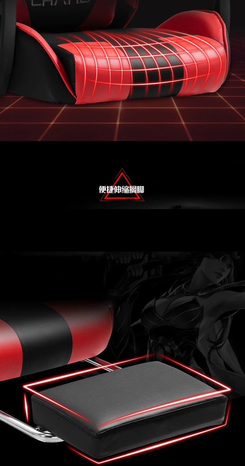 WCG Gaming Stuhl Computer Stuhl Hochwertiger Gaming Stuhl Leder Internet LOL Internet Cafe Racing Stuhl Bürostuhl Gamer Neu