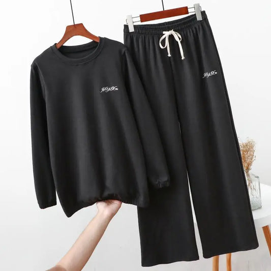 Fdfklak New Autumn Winter Warm Sleepwear 2 Piece Sets For Women's Cotton Pajamas Homewear M-XXL Large Size Pijama Pyjama.