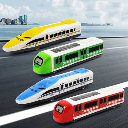 Mini Pull Back Cartoon Train Car Toy Single Pack Diecast Vehicle Model, Perfect Boys' Gift and Room Decoration for Kids.