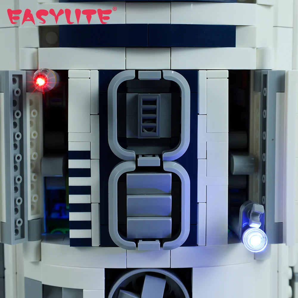EASYLITE LED Lighting Set For 75308 Star R2-D2 Robot Building Blocks Collectible DIY Toys Not Include Bricks Only Light Kit.