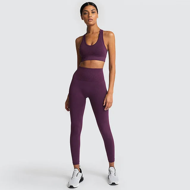 2022 Seamless Yoga Set Workout Clothes for Women Sport Set Outfit Fitness Clothing Gym Clothes Women Set Leggings Sportswear