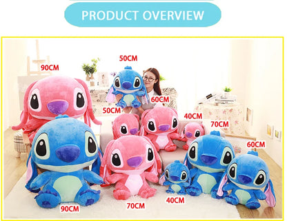 35-65cm Disney Aoger Lilo & Stitch Stuffed Plush Doll Edition Stitch Rose Doll Creative Kawaii Pillow Toy Birthday Gift For Girl.
