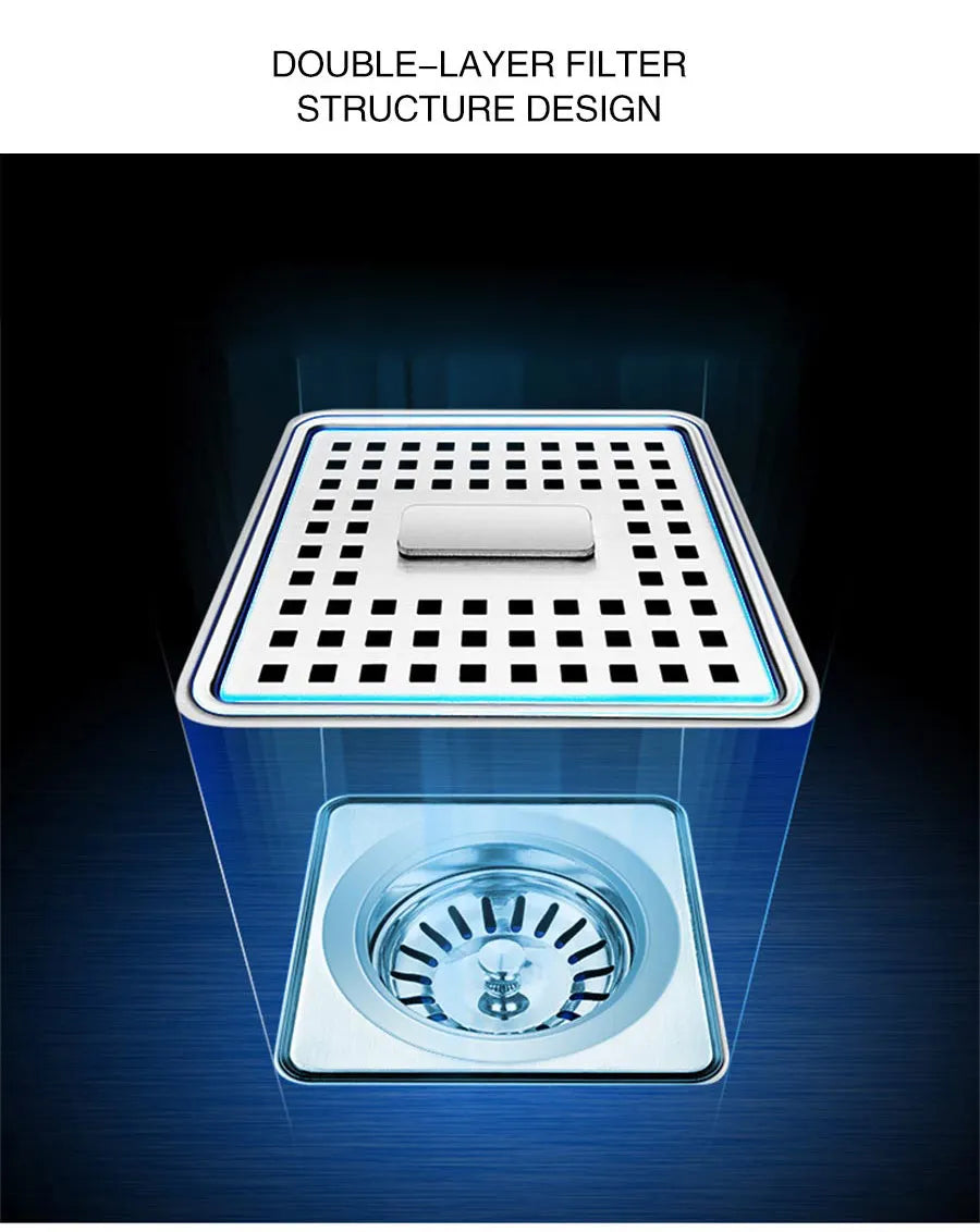 ASRAS Island Hidden kitchen Sink 304 Stainless Steel 4mm Thickness Handmade Brushed Sink High Pressure Cup Washer kitchen Sinks