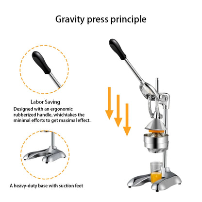 Stainless Steel Citrus Fruits Squeezer Orange Lemon  Juicer Lemon Fruit Pressing Machine Press Juicer Home commercial.