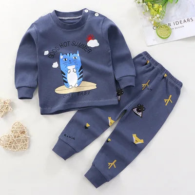 2024 frühling Herbst Neue Baby Kleidung Set Cartoon Baumwolle Baby Jungen Kleidung Mädchen Anzug Set 0-3 Jahre Baby kleidung