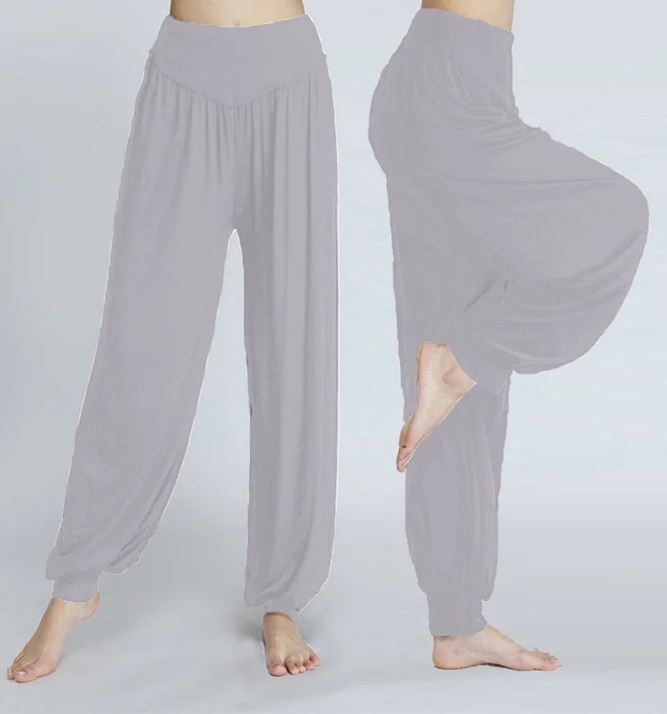 Women Yoga Pants Women Plus Size Sports Pants Yoga Leggings Colorful Bloomers Dance Yoga TaiChi Pants Modal WomenTrousers.