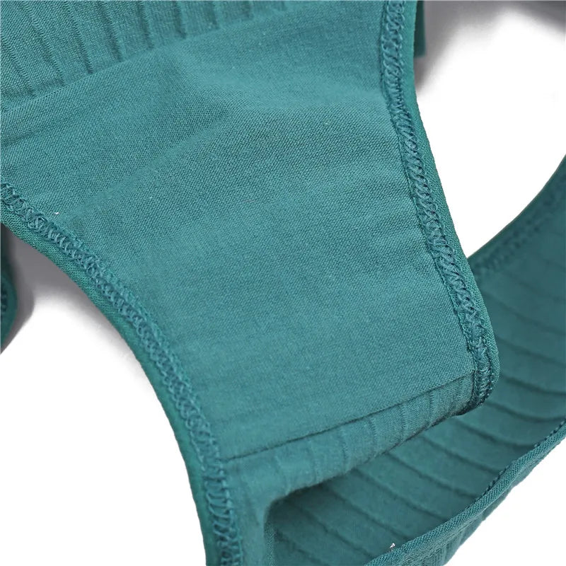 FINETOO 3PCS/Set Women's Underwear Cotton Panty Sexy Panties Female Underpants Solid Color Panty Intimates Women Lingerie M-2XL