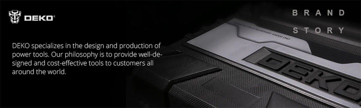DEKO 12/16/20 V Akku-Bohrschrauber, 2-Gang-Akku, wiederaufladbarer Elektroschrauber, Lithium-Batterie, Kombinationsbox für Elektrowerkzeuge