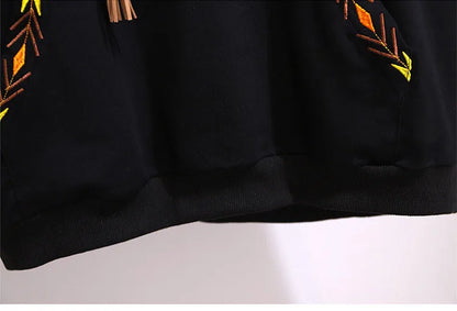 150Kg Plus Größe frauen Frühling Herbst Lose Mit Kapuze Stickerei Sweatshirt Büste 157cm 6XL 7XL 8XL 9XL 10XL lange-Ärmeln Casual Top