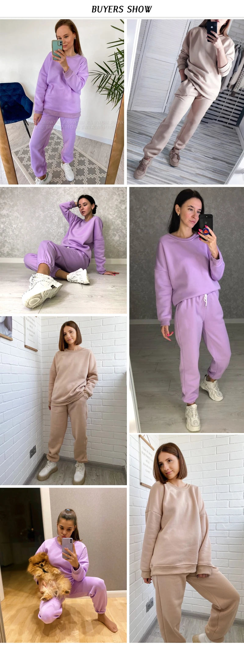 Spring autumn 2 Piece Set Women Casual Round Neck Long Sleeve Hoodies High Waist sweatpants Tracksuit Women workout sportswear.