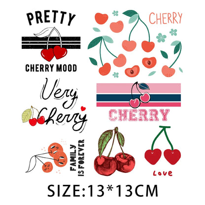 Cartoon Pflanze Blumen Aufkleber Wärmeübertragung PVC Patch Hitzeempfindliche Patches Bügelaufkleber auf Kleidung DIY Applikationen