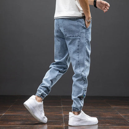 Frühling Sommer Schwarz Blau Cargo Jeans Männer Streetwear Denim Jogger Hosen Männer Baggy Harem Jean Hosen Plus Größe.