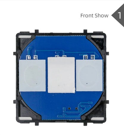 BSEED 1/2/3Gang Wand-Touch-Schalter-Funktionstaste, die Basis von Lichtschaltern, Schalterteil ohne Glasscheibe, Ein-Aus, 1/2Weg.