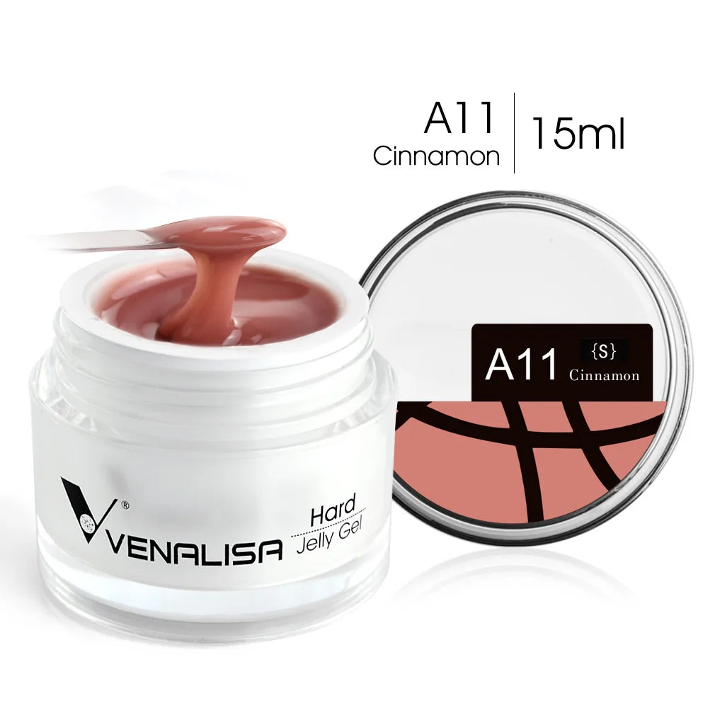 15ml Venalisa Jelly Extension Nail UV Construction Gel French Glitter Poly Nail Gel Clear Natural Camouflage Color Fibre Varnish