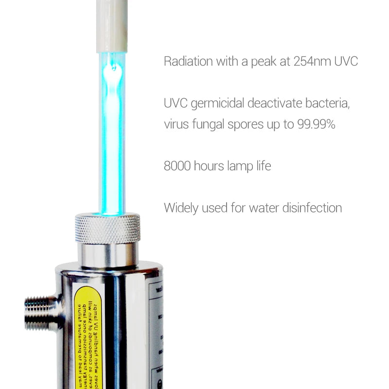 2Gpm Flow Switch Ultraviolet Water Filter for Household Water Sterilization.