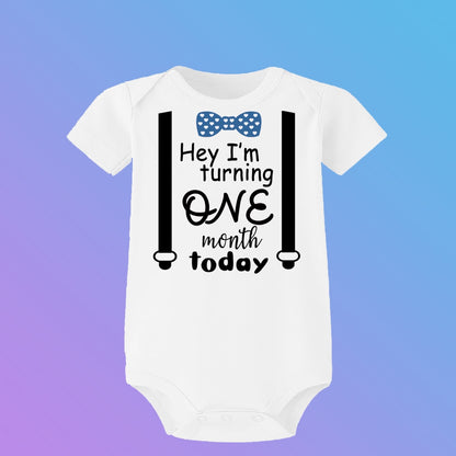 Monatlicher Meilenstein-Baby-Wachstums-Body, cooler Junge, 1–12 Monate, Einteiler, Babyparty, Geschenk, Monatsbilder, monatliche Overall-Kleidung.