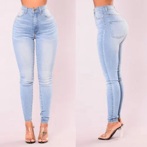 Sexy Jeans Women Denim Skinny Pants High Waist Stretch Lady Jeans Push Up Leggings Slim Pockets Button Pencil Jeans Women Pants.