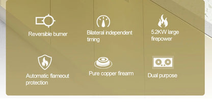 Household Double Stove Liquefied Gas Stove Embedded Kitchen Household Gas Stove Environmental Protection And Energy Saving.