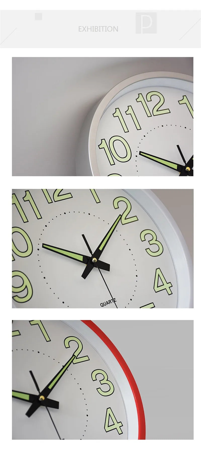 30cm Minimalistischen Wanduhr Moderne Design Glowing in the Dark Baby Zimmer Hängen Uhr Uhren Klok Nacht Wohnzimmer wohnkultur