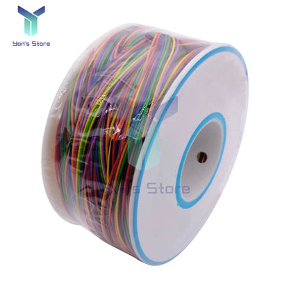 250M 30AWG Wire Cable 8 Color PCB Soldering Fly Iine 0.55mm Breadboard Jumper Colored Insulation Wrap Cable Tinned Pure Copper.