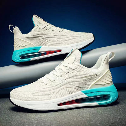 Y 39-44 Men's New Air-cushioned Mesh Casual Shoes with Thick Soles to Increase the Height of Running Sneakers